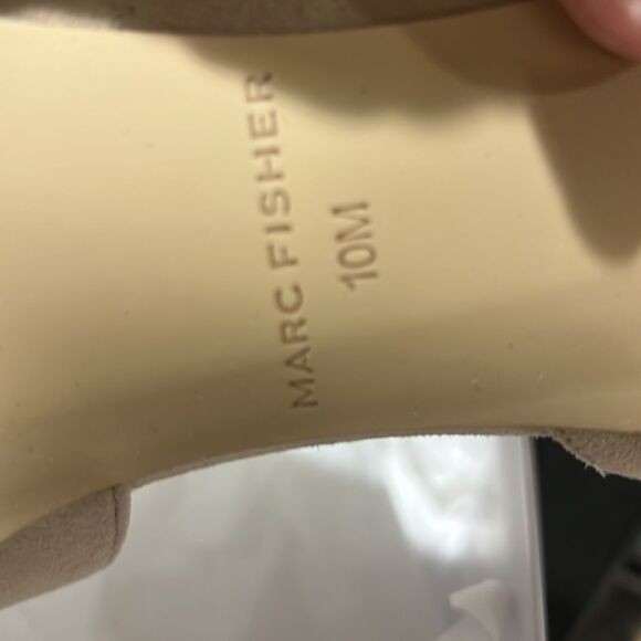 Marc Fisher Women's Meryl Pointy Toe Stiletto Dress Pumps In Light Natural Suede - Picture 10 of 13